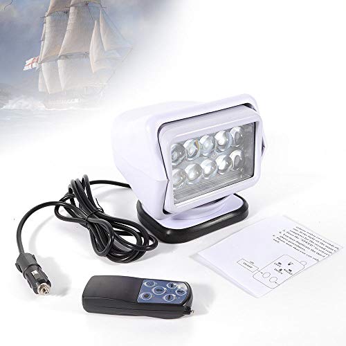 GDAE10 Searchlight, Boat LED Light, 50W 1980 LM 6000K Marine Boat Remote Control