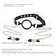FANSEELM BDSM Silikon-Ringknebel Bondage Ballknebel Mundknebel Knebel Ball-Gag, Fetisch und SM Liebhaber Sex spielzeug Schwarz