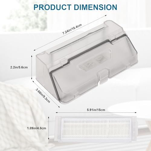 Image of Dust Bin Box for Compatible with Wyze Robot WVCR200S Vacuum Cleaner - Waste Dustbin Box Replacement Accessories Spare Parts