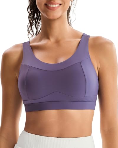 Image of RUNNING GIRL High Impact Sports Bras for Women,Racerback Running Bra Workout Crop Tank Tops Longline Sports Bra Push up
