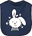 Shirtracer Ostergeschenke Ostern Baby Kleidung - Hasen Schlappohr Scribble weiß - Unisize - Navy Blau - hase weiß - BZ12 - Baby Lätzchen Baumwolle