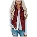 CCOOfhhc Damen Fleeceweste Winter Warm Plüschweste Ärmellos Fleecejacke Hoodie Teddy Jacke Faux Fur Plüsch Weste Pullover Winterjacke mit Kapuze Leicht Casual Einfarbig Übergangsjacke
