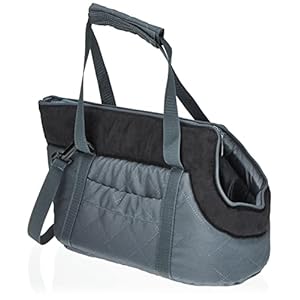Hobbydog TORGZC6 hondentas, draagtas, kattentas, afmetingen 22 x 20 x 36 cm, grijs/zwart
