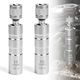 TUZHE 2 Stück Zündkerzenschlüssel 14mm + 16mm Magnet