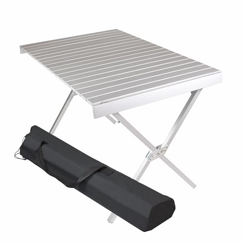 Nexos Trading Campingtisch mit Tragetasche Aluminum, grau Gartentisch Partytisch Buffettisch klappbar 108x71x72 cm