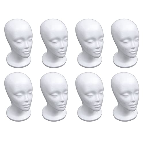 Modèle de tête en mousse perruque et chapeau lot de 8 supports contre la déformation