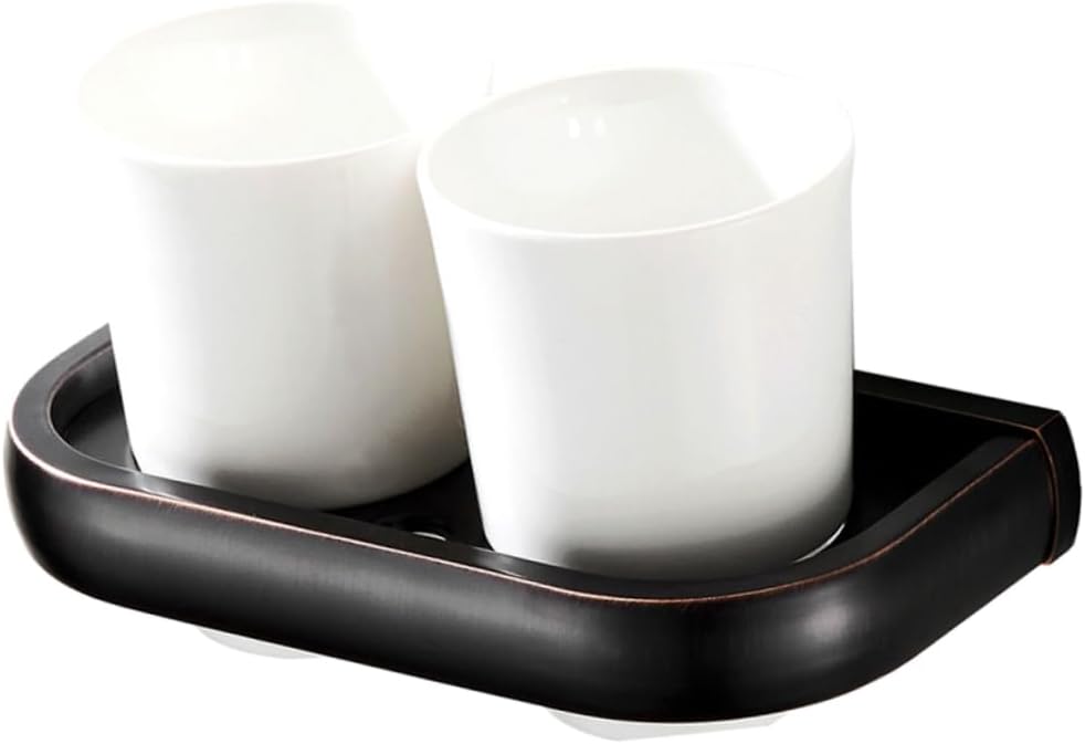 Toothbrush Cup Holder Wall-Mounted Cups Bathroom Toothbrush Rack Heavy Duty for Home Hotel Spa Easy Installation