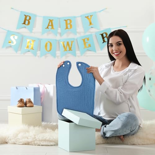 Image of Toulite 6 Pack Muslin Baby Bibs Baby Bandana Drool Bibs Cotton for Unisex Boys Girls Soft Absorbent for Teething and Drooling