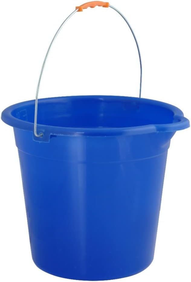 SuperioMop Bucket 2.5 Gallon Bucket for Cleaning - Plastic Car Wash Bucket with Grip Handle - Royal Blue Bucket Small Durable Plastic Pail for Fishing, Mopping, Cleaning -10 Liter Camping Buckets