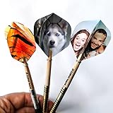 Royal Darts Dart Flights Bedrucken Mit Bild Auf Allen 4 Seiten | Dartflights Selber Gestalten Mit Wunschmotiv 10 Sets (30 Stück) | Dart Flyer Eigenes Design | Dart Geschenk Für Frauen und Männer