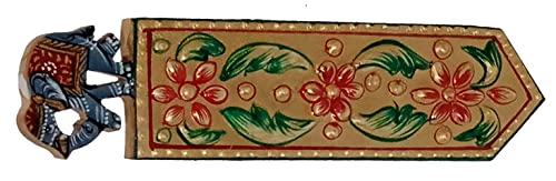 Marque-page en bois de plante dorée sculptée main protège vos pages de romans