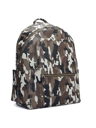 Image of Da Milano Leather Backpack for Men - Fits Upto 13 inch Laptop - Brown & Black
