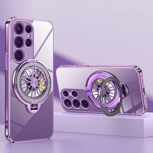 For Galaxy A15 �p �P�[�X MagSafe�Ή� 360°��]�X�^���h �c�����Ή� �N���A �ϏՌ� �M�����N�V�[ A15 �J�o�[ �}�O�Z�[�t�Ή� �����O �X�^���h�@�\ �}�O�l�b�g���� ������ �S�ʕی� �Ռ��z�� ����~�� �J�����ی� ���C�����X