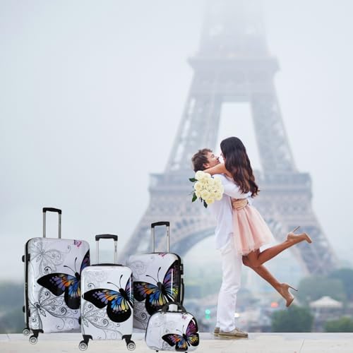 World Traveler Butterfly Luggage, 4-Piece Set2