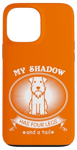 Miniature Schnauzer My Dog is My Shadow Funny Pet Dog Lover �X�}�z�P�[�X iPhone 13 Pro Max �p