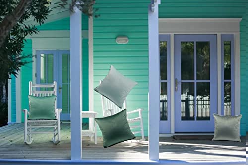 T Soleil Less Is More Throw Pillow Covers Decorative Pillows Blue Cushion Covers | Set Of 4, Ocean Hug Series, Robin's Egg Blue Color Matching Designs, Soft Velvet Piped Edging, 45 X 45 Cm #TOP7