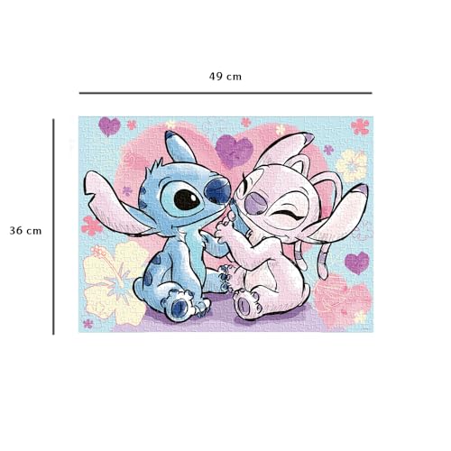 Puzzle 500 pièces : Disney : Stitch & Angel Ravensburger Nathan - vue 7