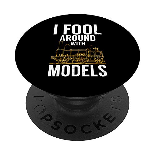 Me engañan con modelos | Funny Model Train Collector PopSockets PopGrip Intercambiable