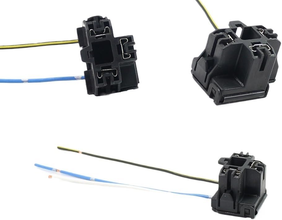 10Pcs High Heat H/*1 H/*7 Harness Connector Halogen Holder Wires Plug Pigtail Socket Replacement Repair Halogen H/*1 H/*7(H4A)