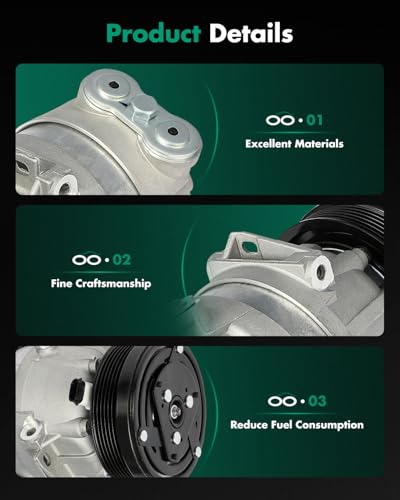 Image of SCITOO AC Compressor fit for Chevrolet for Prizm 1.8L 1998-2002 | Fast Cooling, Ultra Low Noise (≤72 dB)Air Conditioner Compressor with Clutch, Easy Installation, 67290