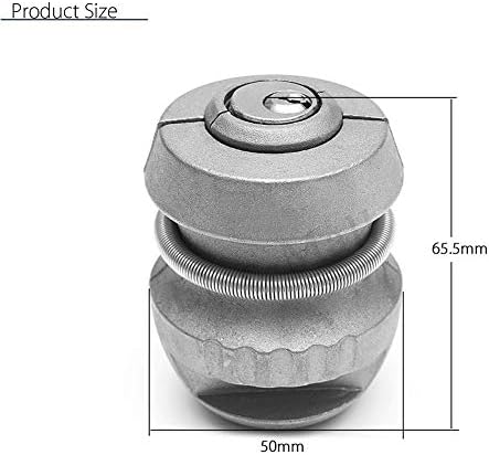 QOTSTEOS Tow Caravan Lock, Zinc Alloy Trailer Parts Hitch Lock, Universal Coupling Tow Caravan Ball Lock, Security Trailer Hitch Hitch Lock, with 2 Keys, Fit for All Popular Trailer Couplings