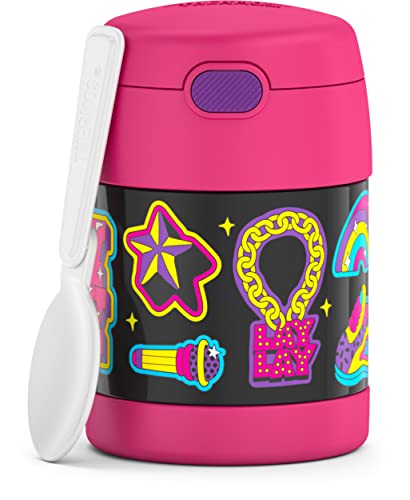 Image of THERMOS FUNTAINER 10 Ounce Stainless Steel Vacuum Insulated Kids Food Jar with Spoon, THAT GIRL LAY LAY