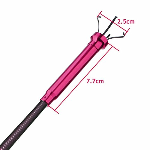 Flexible Claw Pickup Tool with Magnet , 2-in-1 Magnetic Pickup Tool, 4-Finger Claw, Rustless Spring,Claw-type magnetic pick-up tool , for garbage pick up.(Red)