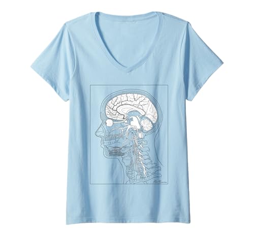 Womens Head & Neck Anatomy V-Neck T-Shirt