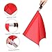 MOTHNUR 4pcs Commanding Referee Flag Match Referee Flag Hand Signal White Stainless Steel Pole
