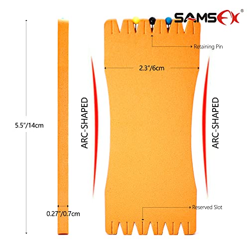 Samsfx Fishing Leader Line Holder Foam Board Snelled Hook Keeper With Retaining Pins Accessories Pack Of 10 (14 X 6Cm, Pins Included) #TOP1