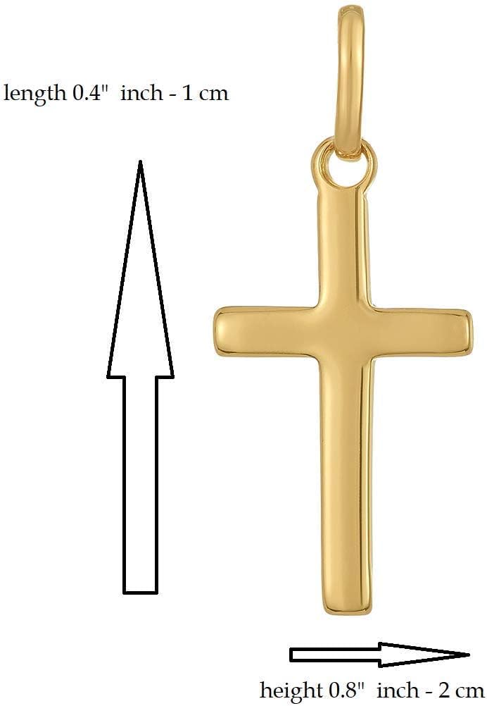 Cross Pendant for Men and Women in 18K Gold Plated or 925 Sterling Silver Plated Rhodium I Size Small, Medium, Large I Gold Cross Necklace for Women I Silver Cross Necklace for Boys I Religious Gifts for Women I Baptism Gifts for Girls Boys - Image 3