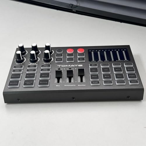 Mesa de Som Digital USB 12 Modos de Tonalidades 16 Bits Canal Duplo com Cancelamento de Ruído Compat