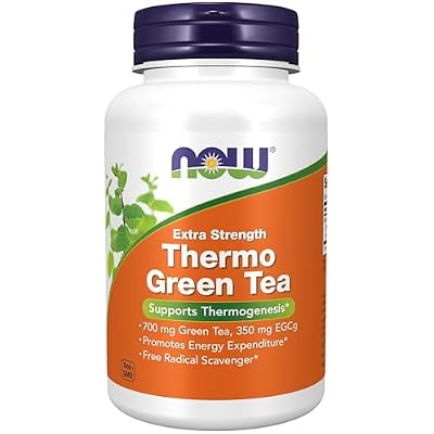 NOW Foods Supplements, Thermo Green TeaTM, Extra Strength, with 700 mg Green Tea and 350 mg EGCg, 90 Veg Capsules