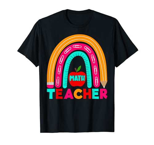 Insegnante di matematica Arcobaleno Amante Nerd Geek Funny Pi Day Maglietta