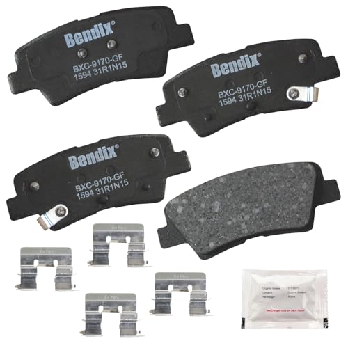 Image of Bendix Priority1 CFC1594 Ceramic Rear Brake Pads for Select Models Hyundai Elantra GT, Sonata, Veloster, Kia Cadenza, Forte, Forte5, Forte Koup, Soul EV