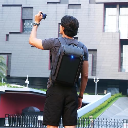 Kingsons Solar Backpack for Men Women, Laptop Backpack Mens Backpack 15.6 Inches with USB Charging Port (15.6“, Travel Backpacks)