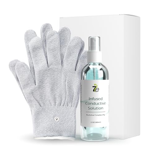 7E Wellness MyoLift Conductive Gloves + Infused Conductive Gel Kit – Microcurrent Device Accessories for Smooth Conductivity, Skin Comfort, and Hydration – Compatible with MyoLift Mini & TriWave