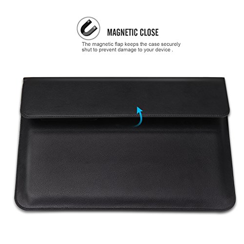 Moko 10-11 Inch Pu Leather Tablet Sleeve Bag Fits Ipad Air 5 10.9 Inch 2022, Ipad Pro 11 2021/2020, Ipad 9/8/7Th Gen 10.2, Ipad Air 4 10.9/Air 3 10.5, Ipad 9.7, Tab S8 11"/S8+ 12.4"/ S6, Black #TOP6
