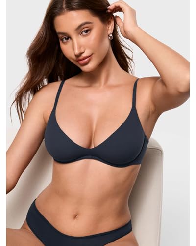 Image of INLYRIC Women's Inbarely Plus Plunge Bra - Unlined Underwire Sexy Demi Balconette Bras