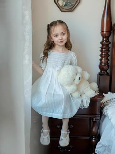 Girls Sandals Closed Toe Summer Princess Flat Flower Girl Dress Shoes for Toddler/Little Kid2