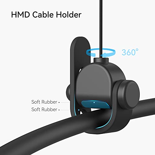 KIWI design VR Kabelmanagement, 6 Packs Pro-Version VR Cable Management Kompatibel mit VR-Headsets HTC Vive/HTC Vive Pro/Rift S/Quest 2 Playstation/Microsoft MR/Valve Index VR Zubehör(Schwarz)