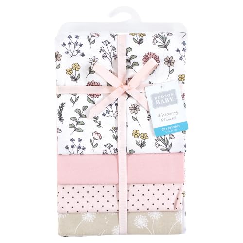 Image of Hudson Baby Unisex Baby Cotton Flannel Receiving Blankets, Dandelion Wish, One Size