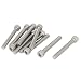 uxcell M6x45mm 304 Stainless Steel Hex Key Bolt Socket Head Cap Screws 10pcs