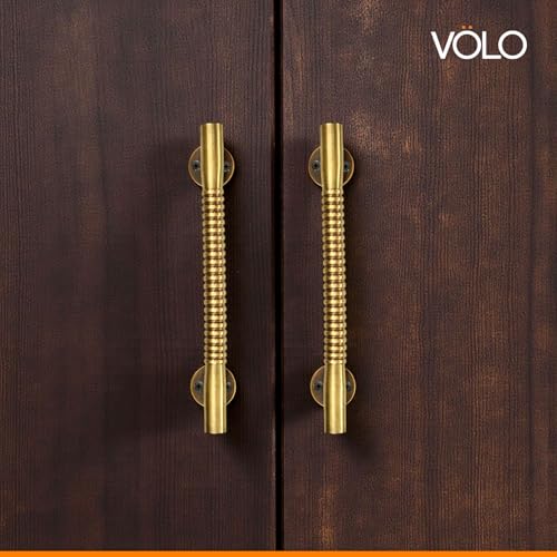Image of VOLO Main Door Pull Push Handle for Main Entry | Interior Exterior Use | Modern Home Office Door Hardware Pull Handle | (Antique Brass, 8 Inch (200MM), Pack of 1 Piece (K-59))