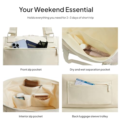 Image of TOPEAST Travel Duffle Bag, Weekender Bags for Women with Shoe Compartment