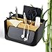 ECO Schreibtisch Organizer | Tisch- Büro- Kosmetik- Organizer | Handy & Tablet Halterung | Stiftehalter Schreibtisch | Briefablage | Serviettenhalter | home office storage (klein, schwarz)
