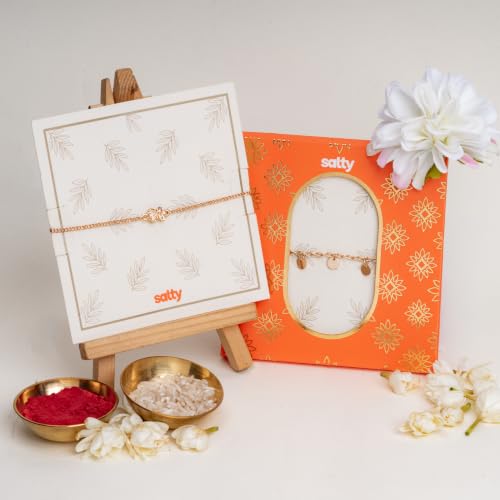 Image of Salty Rakhi for Brother & Bhaiya Bhabhi | Wrist Band Gift Pack for Sister, Bro, Bhaiya and Bhabhi | Bracelet for Men, Women | Fancy Jewellery Combo Gifts | Gift for Rakshabandhan | Traditional Rakhi Gift