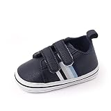 Baby Boys Girls Leather PRE-Walking Sneakers Toddler Anti-Slip Rubber Sole Infant Lightweight First