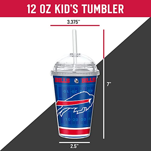 Image of Rico Industries NFL Football Rookie of The Year 12oz Acrylic Tumbler, Youth Tumbler with Swirly Straw