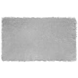 Tapis en peau de mouton synthétique de qualité supérieure en polyester résistant avec une hauteur de poils de 6 cm - Fabrication écologique et particulièrement durable. La densité luxueuse du matériau de 890 g/m² assure des années de confort dans les espaces de vie et de travail. Idéal pour les institutions durables (100 x 200 cm, angle droit).